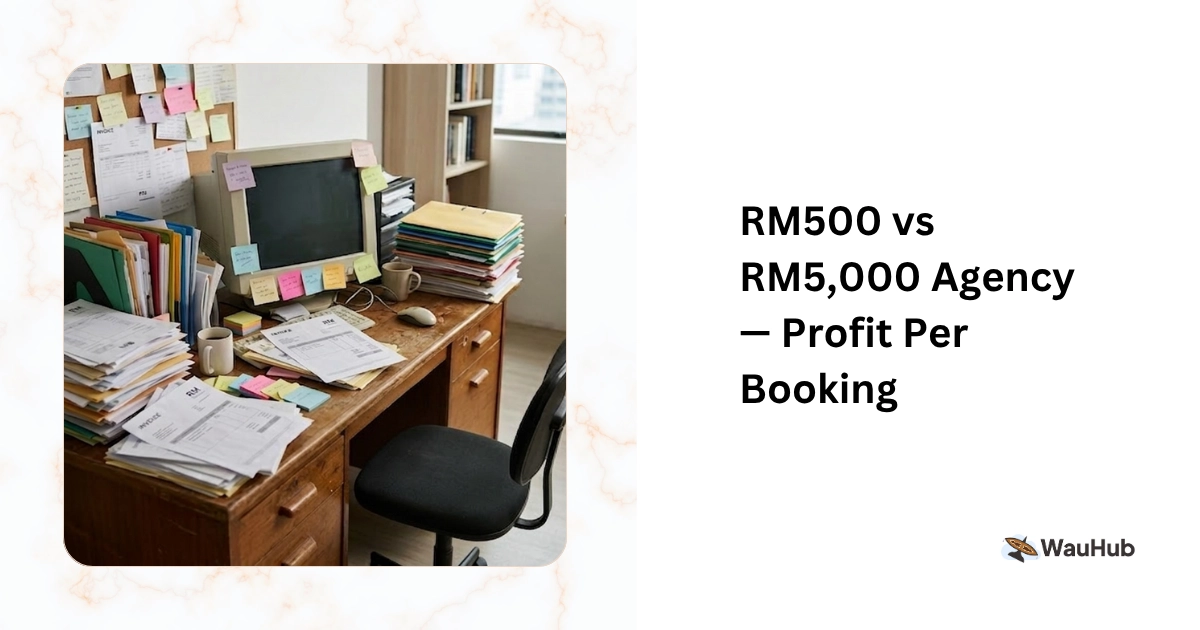 Two office desks side by side — one cluttered with papers, the other clean with just a laptop