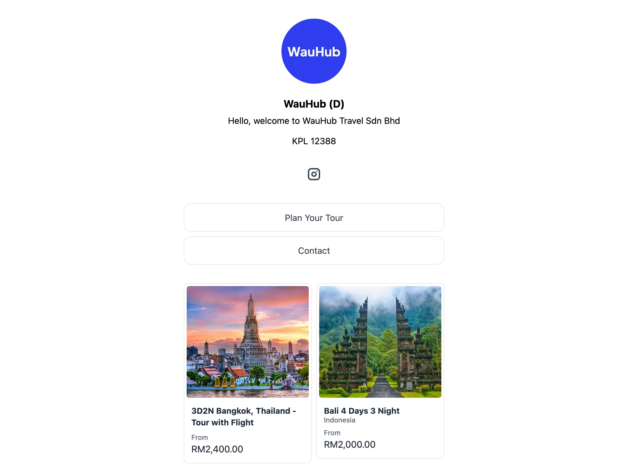 WauHub Public Page