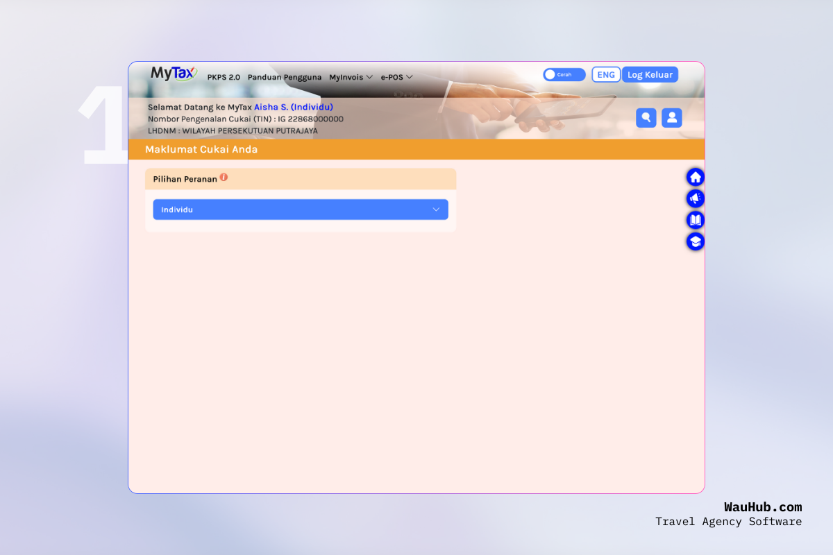 Login screen for the MyInvois portal