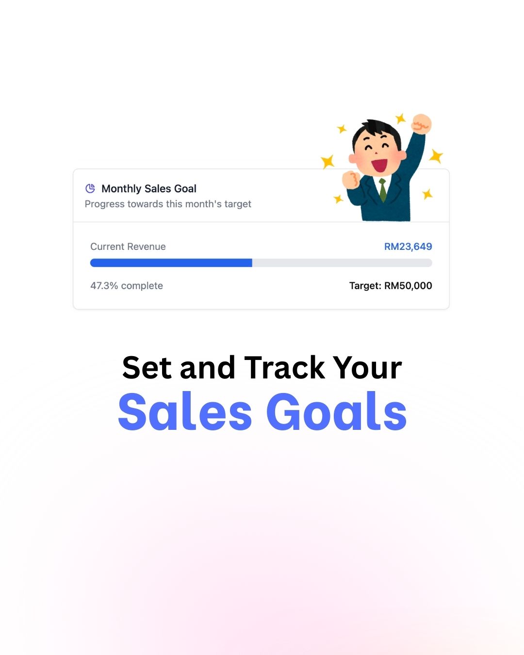 Monthly sales goal tracking