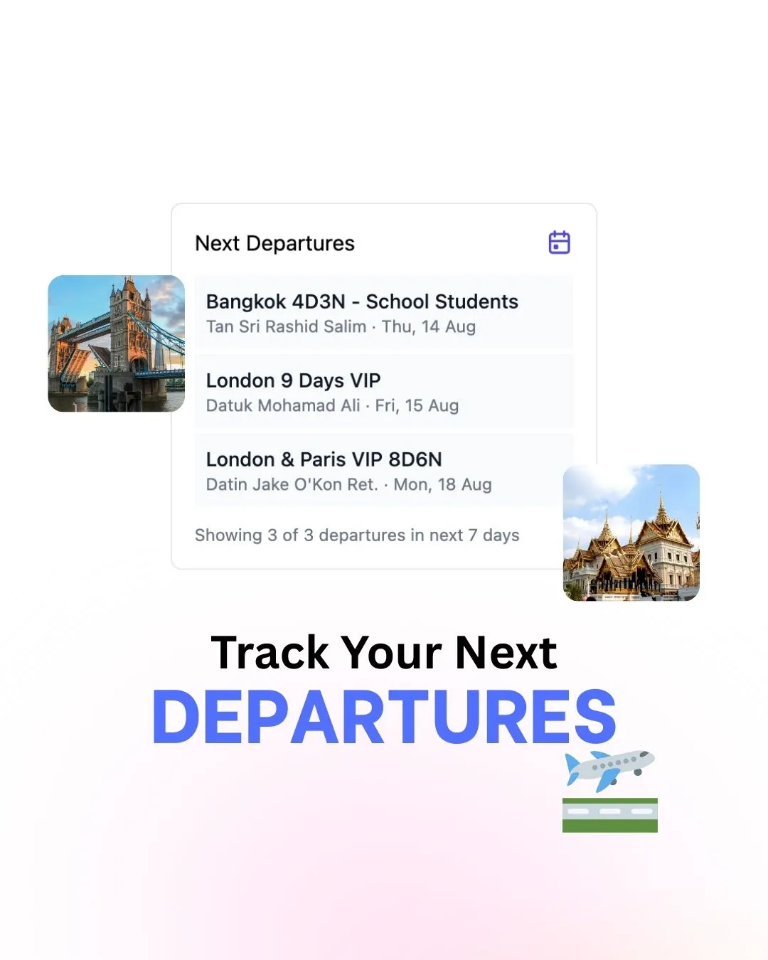 Track your departures