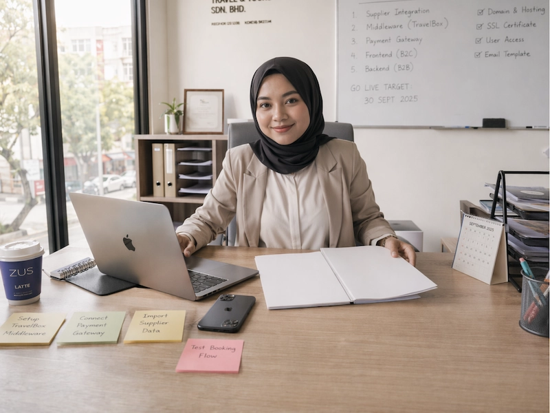 Accountant reviewing WauHub e-Invoice reports