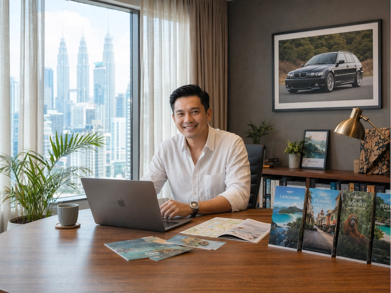 Agency owner reviewing WauHub sales dashboard